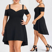 Off Shoulder High Waist Mini Party Dress Womens Clothing Size 22