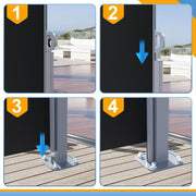 Sun Protection Side Awning Privacy Screen Wind 180 x 300 cm