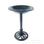 Antique Style Outdoor Garden Bird Bath Standing Water Feeder Basin Decor