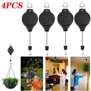 Plant Pulley Retractable Hanging Basket Pull Down Hanger Hook