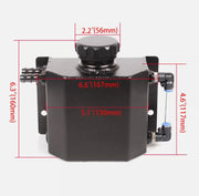 Oil Coolant Radiator Aluminum 1L Overflow Tank