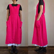 Maxi Dress Apron Cotton Dresses Womens Clothing Size 18