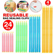 24pc Food Bag Sealer Clips Magic Reusable Clips Lock