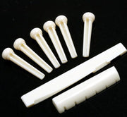Folk Guitar Bone Bridge Pins Saddle Nut Cigar Box Guitar Parts
