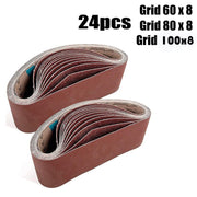 Sanding Belts 60 80 100 Grits Set