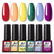 Gel Nail Polish 6 Bottle Pack