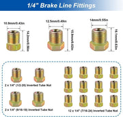 Brake Line Tubing Kit 1/4" Coil Roll with Fittings