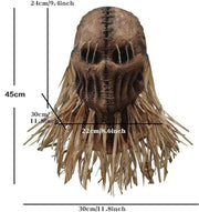 Scarecrow Mask Scary Burlap Sack Clown Zombie Halloween Costume
