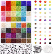 Jewellery Making Supplier Glass Seed Beads Alphabet Letter Kit