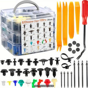 925pcs Car Push Retainer Clips Plastic Bumper Rivets Fasteners Kit