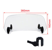 Motorcycle Adjustable Clip-On Windshield