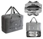 Sports Gym Duffel Shoe Bag Travel Dry Wet Pocket Handbag