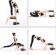 Wooden Yoga Stool Inversion Headstand Chair Bench