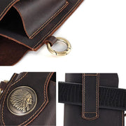 Leather Phone Bag Waist Pack Belt Pouch