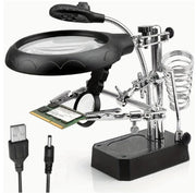 Soldering Station Magnifying LED Alligator Clip Holder Repair