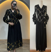 Pleated Maxi Dress