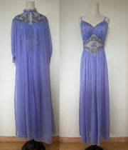 1950s Rogers Runproof Lingerie Set Nightgown & Peignoir