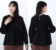Knit Sweater Ribbon Shirt Dress
