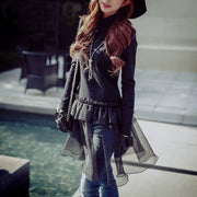 Cotton Shirt Dress Top Jumper with Skirt