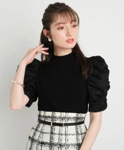 White Floral Blossom Rhinestone Ruffle Sleeve Mini Dress Detachable Brooch