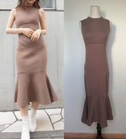 Knit Maxi Dress Sweater Sleeveless