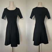 Womens Black Short Sleeve Ribbon Knitted Sweater Mini Dress Size 8 Last Stock