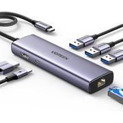 Open gallery UGREEN UG-15598 USB-C 6-in-1 Hub - USB-C to Ethernet Adapter with 4