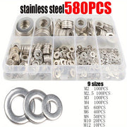 580pcs Flat Washers Set