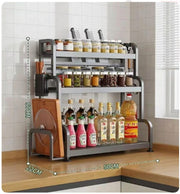 3 Tier Spice Rack Organizer Kitchen Storage Holder Shelf Countertop