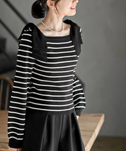 Sureve Japanese Brand Bow Shoulder Knitted Sweater Top Base Layer
