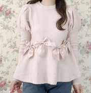 Sweater Jumper Peplum Top Mini Dress
