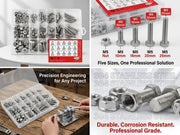 132pcs Flange Bolt and Nut Kit