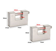Heavy Duty Steel Container Security Padlock - High Security Rectangle Shutter Lock with 5 Keys