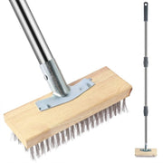 Stainless Steel Wire Scrubbing Brush with Adjustable Long Handle