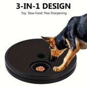 3-in-1 Dog Scratch Board Slow Feeder Puzzle Toy Nail Trimmer Grooming