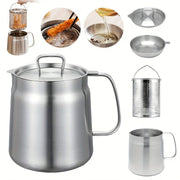 Deep Fryer Pot with Strainer Basket & Lid 304 Stainless Steel