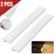 2Pcs Silicone Stove Counter Gap Cover 21 Inch - Heat Resistant Kitchen Gap Seal Clear