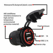 Car Cigarette Lighter Dual USB Socket Splitter Adapter