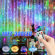 String Lights Curtain Lights Fairy Wall Lights 300 Led 3m*3m USB
