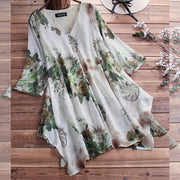 Floral Shirt Dress Boho Summer Dresses Womens Clothing Size 28