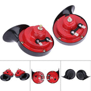 2Pcs Dual Tone Electric Snail Horn 12V 120dB Loud Air Horn Set