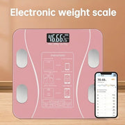 Smart Bluetooth Body Fat Scale 180kg Digital Bathroom Scale App Pink