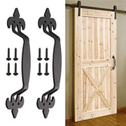 Sliding Barn Door Handle 2 Pack 11 Inch Heavy Duty Matte Black Pull Handle
