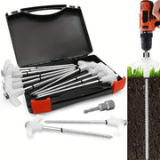 12pcs Tent Pegs Ground Anchors Glow in the Dark Heavy Duty with Case