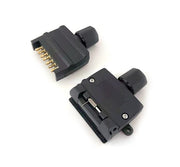 7 Pin Flat Trailer Plug Socket Male and Female Connector Set Caravan