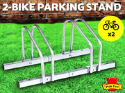 2-Slots Floor Mounted Bike Stand Bike Rack