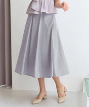 Pleat Midi Skirt