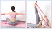 2x Yoga Blocks + Extra Long Stretch Strap Set High Density EVA Foam (Baby Pink)
