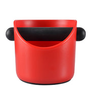Coffee Knock Box Espresso Ground Dump Bin Waste Container Rubber Bar Red