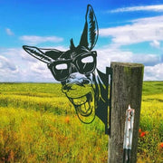 Metal Arts Garden Sculptures Farm Peeping Ornament Donkey